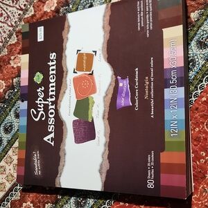 Super Assortments "Core'dinations" color core cardstock. 12x12, 80 count.